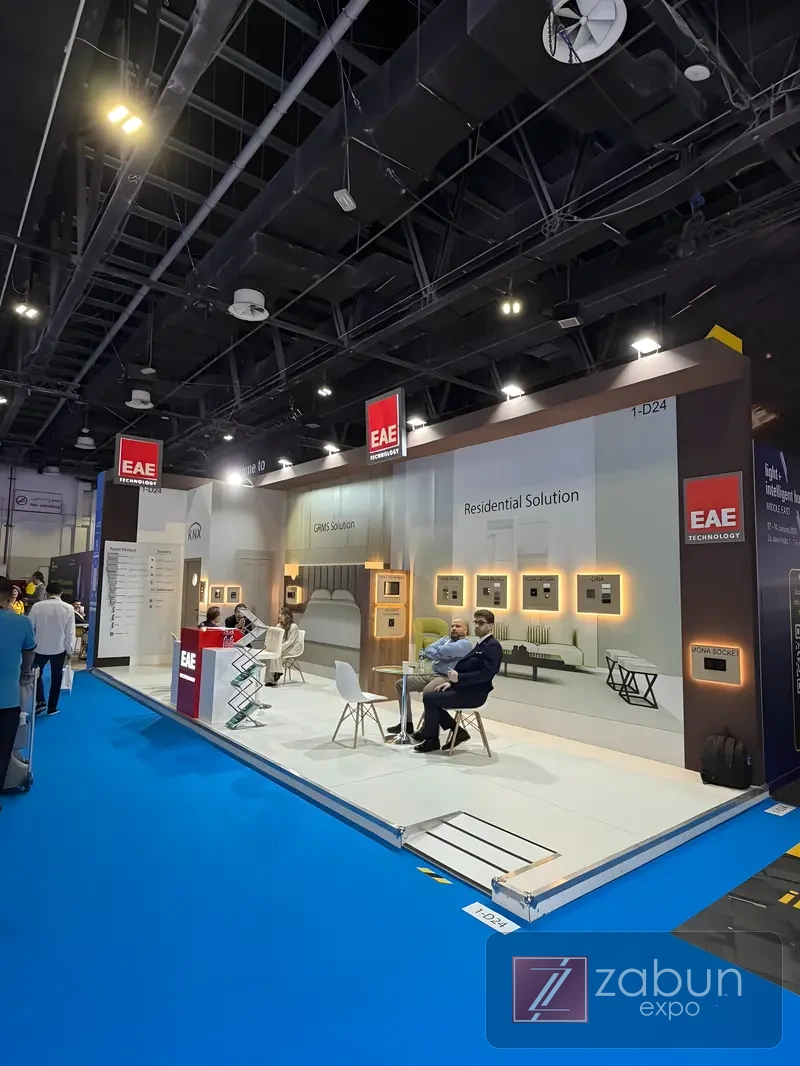 EAE Technology fuar standı - Light Intelligent Building Middle East 2026 Dubai